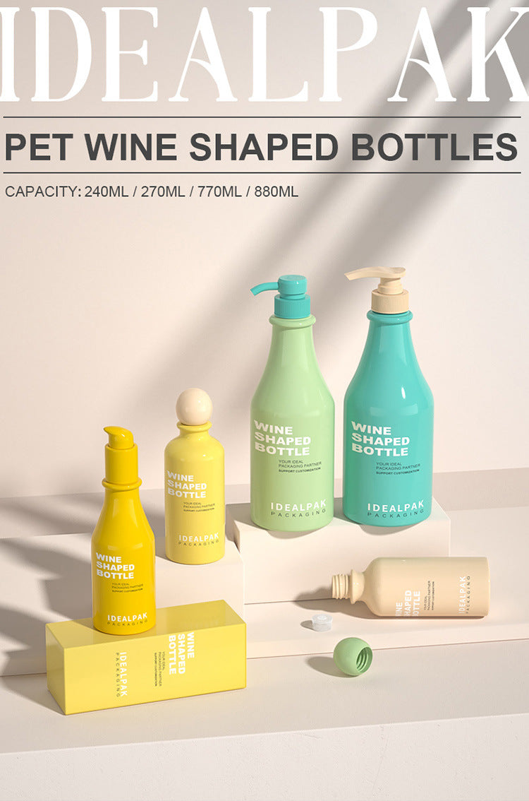 240-880ml Bath Gel Bottle PET Shampoo Bottle Essence Bottle Cream Bottle