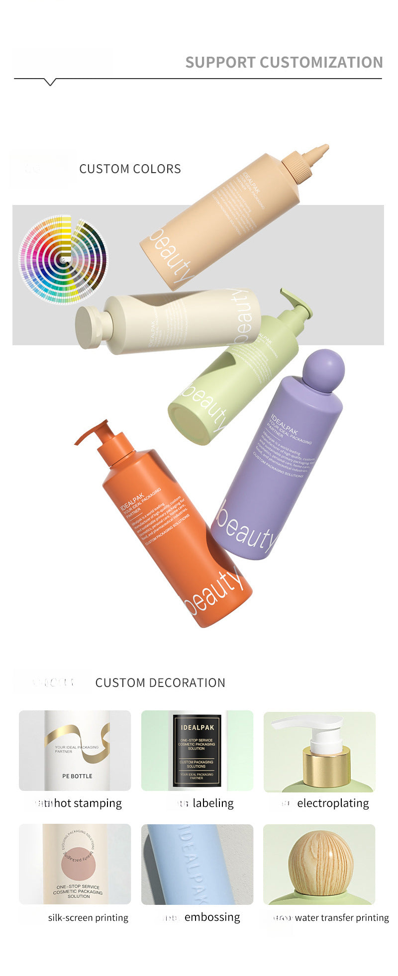 300ml/500ml PE shower gel bottle hair mask shampoo bottle laundry detergent bottle empty bottle pointed mouth squeeze bottle