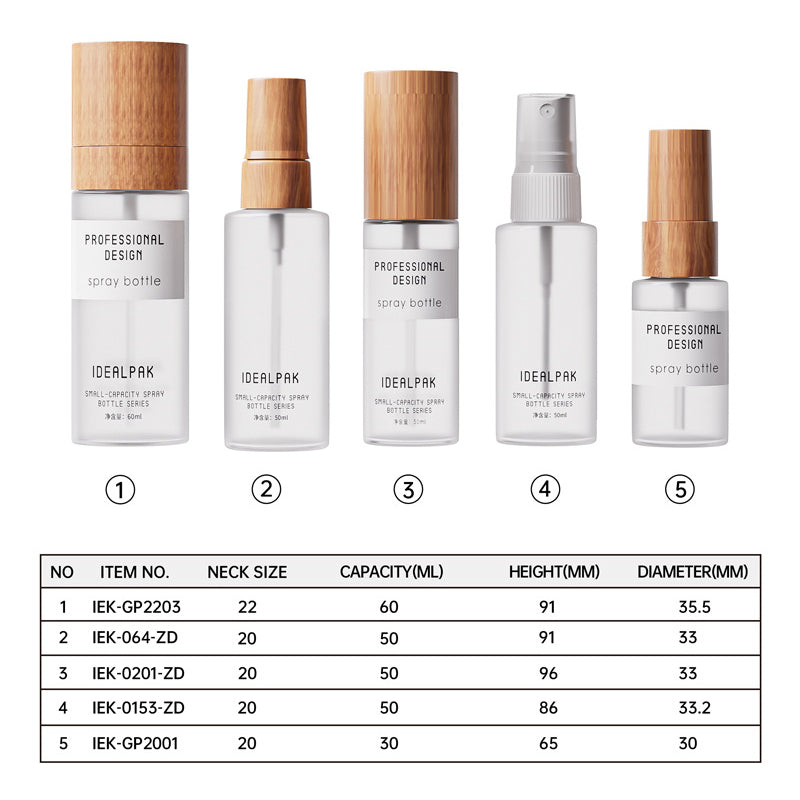 30ml/50ml/60ml PET spray bottle ultra-fine mist rose essential oil spray bottle perfume sub-bottle