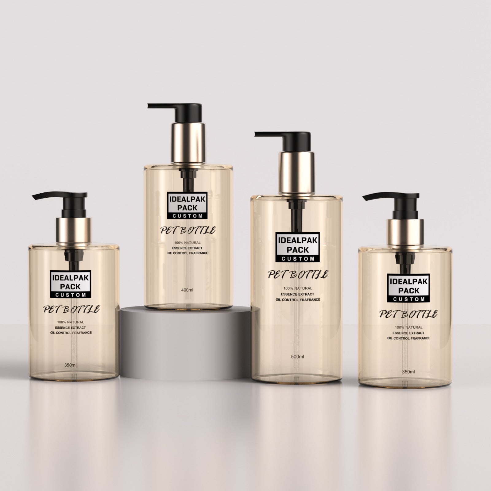 350ML/400ML/500ML PET shampoo bottle, shower gel bottle, semi-transparent gel lotion bottle, press hand soap bottle