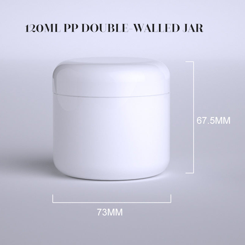 120ml PP double-layer cream jar, mask remover cream jar, thick-walled explosion salt jar, cosmetic packaging