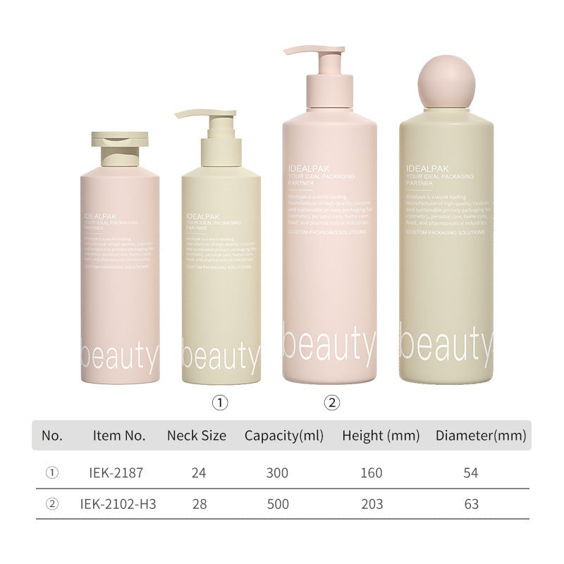 300ml/500ml PE shower gel bottle hair mask shampoo bottle laundry detergent bottle empty bottle pointed mouth squeeze bottle