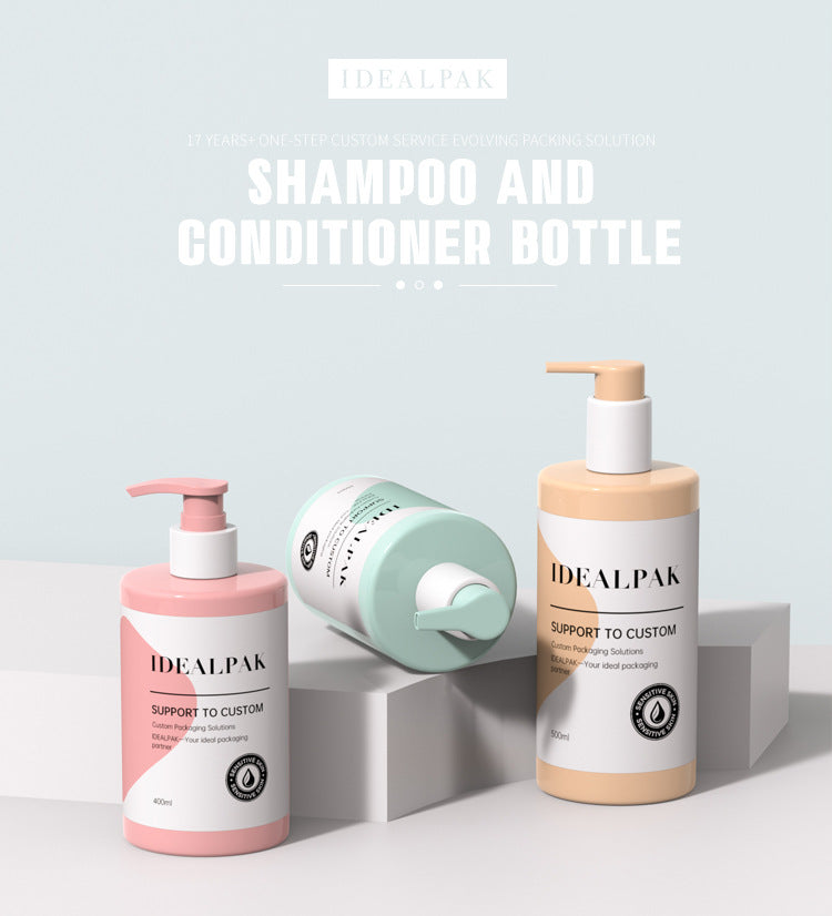 350ML/400ML/500ML PET shampoo bottle, shower gel bottle, semi-transparent gel lotion bottle, press hand soap bottle