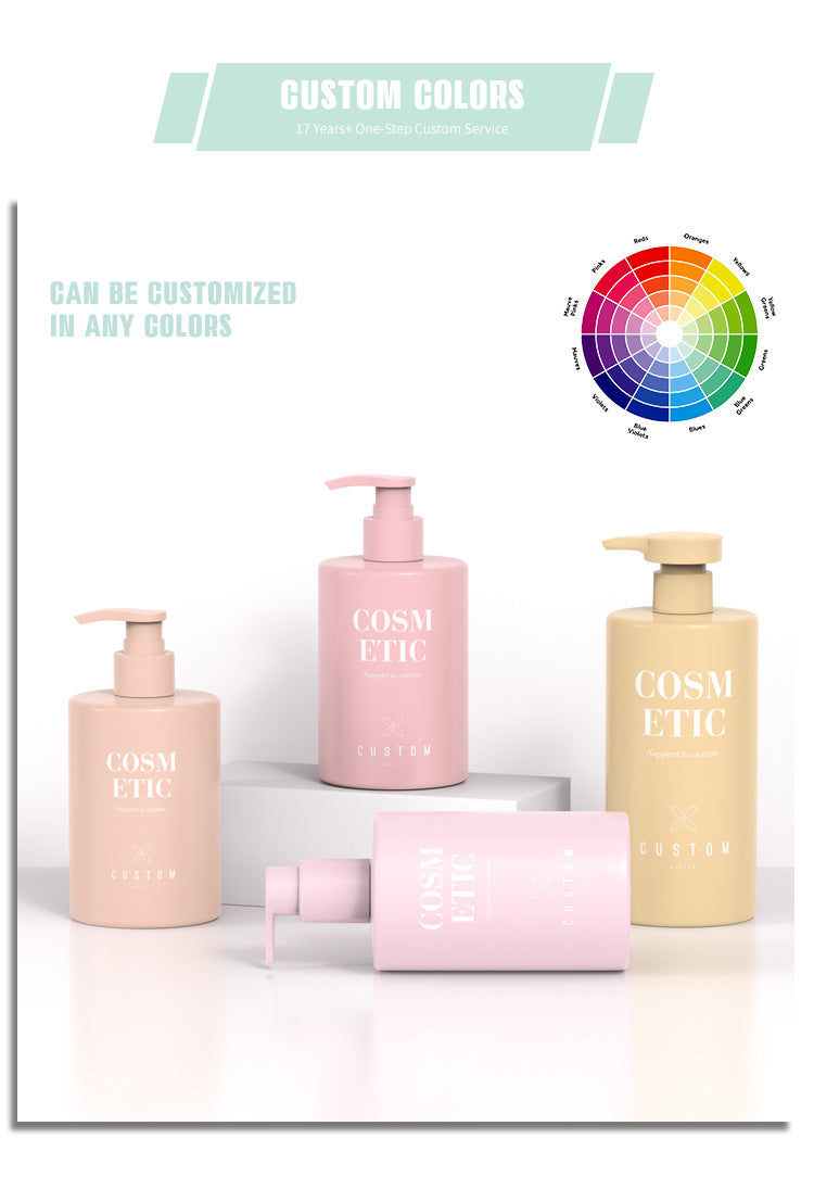 350ML/400ML/500ML PET shampoo bottle, shower gel bottle, semi-transparent gel lotion bottle, press hand soap bottle