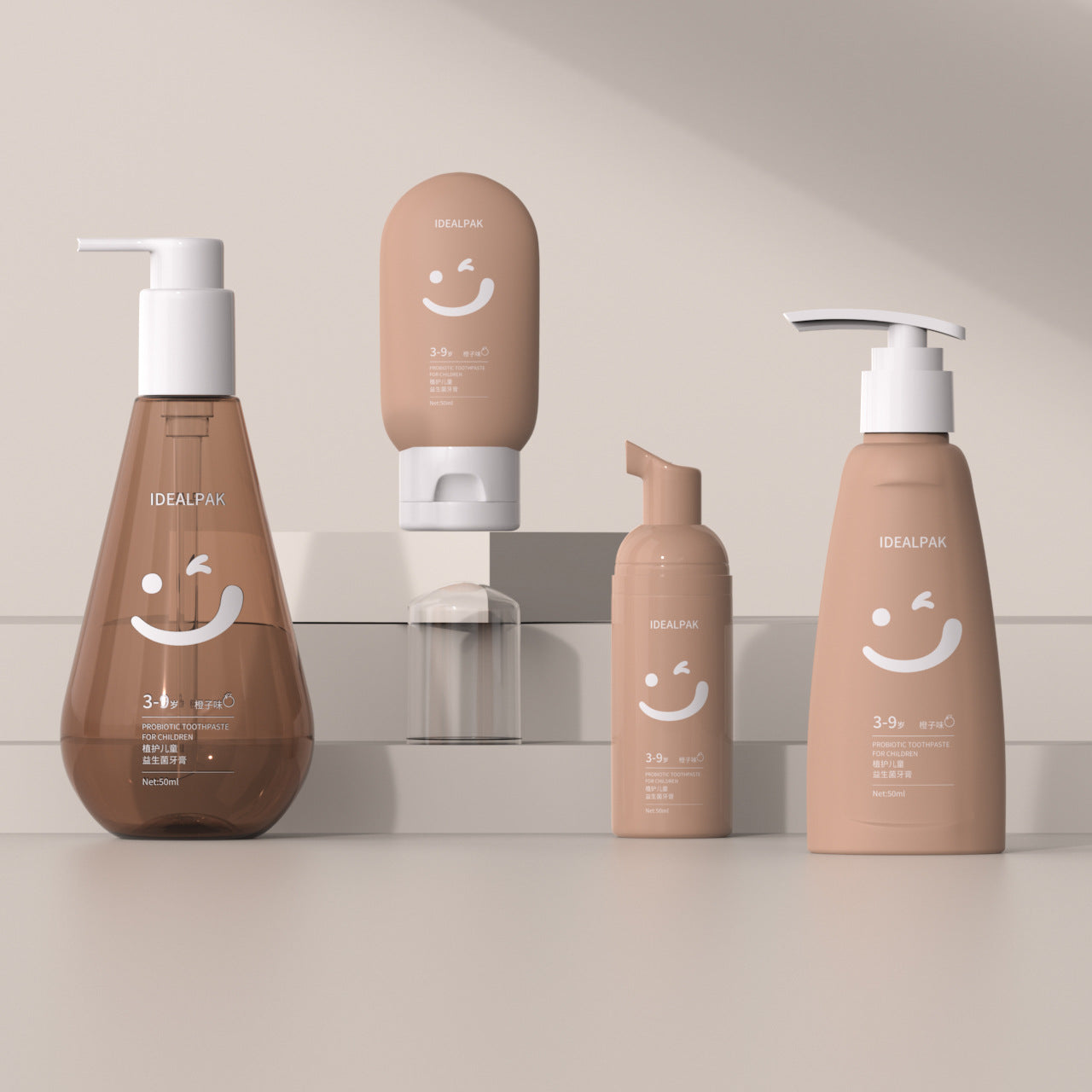 50ML/60ML/300ML/150ML mousse foaming cleanser bottle shampoo bottle toothpaste bottle