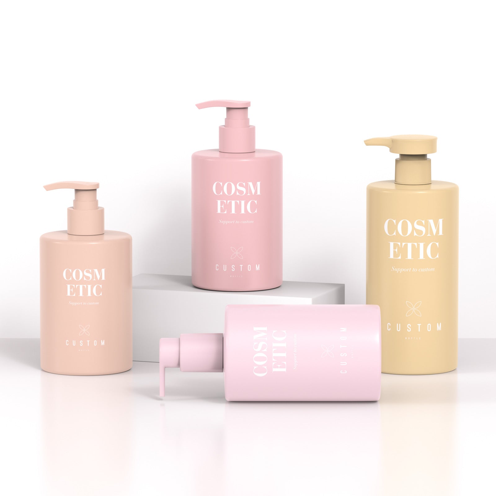 350ML/400ML/500ML PET shampoo bottle, shower gel bottle, semi-transparent gel lotion bottle, press hand soap bottle