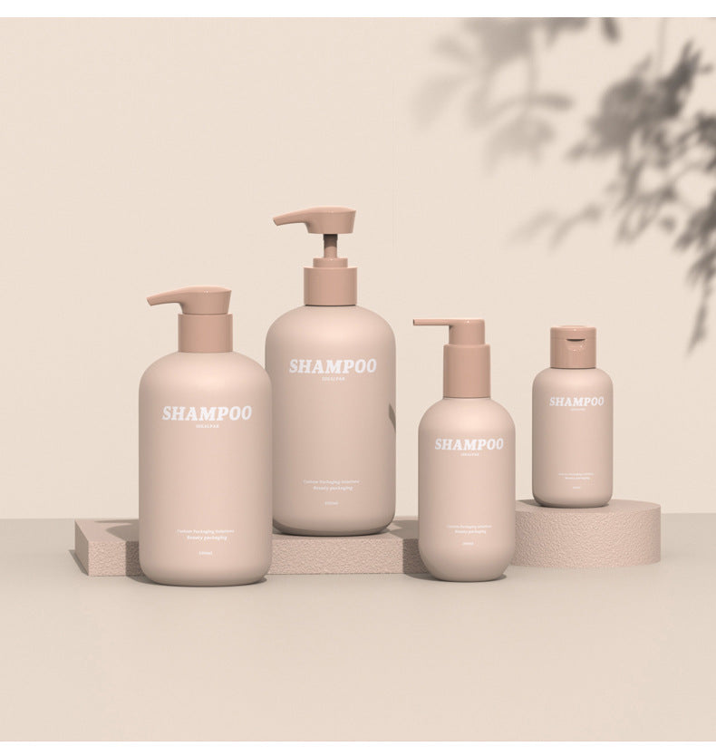 500ml PE round shoulder shower gel bottle shampoo empty bottle capacity press cream bottle gradient washing and conditioning bottle
