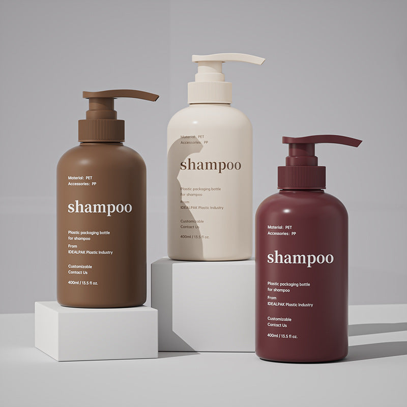 400ml PET shower gel bottle, shampoo bottle, body cream bottle, press packaging material, lotion dispensing bottle