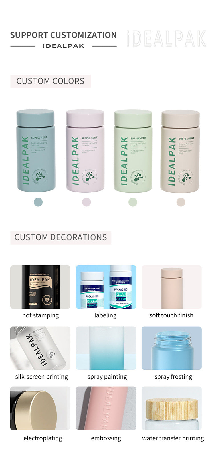 90ml/120ml/150ml/240mlPET food-grade tablet vitamin jar health care product plastic bottle food-grade wide-mouth plastic bottle high-end custom chondroitin