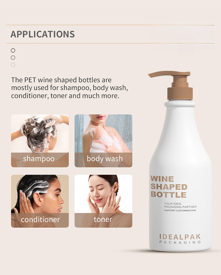 240ml/270ml/770ml/880ml PET shower gel bottle shampoo bottle squeeze essence bottle body lotion bottle