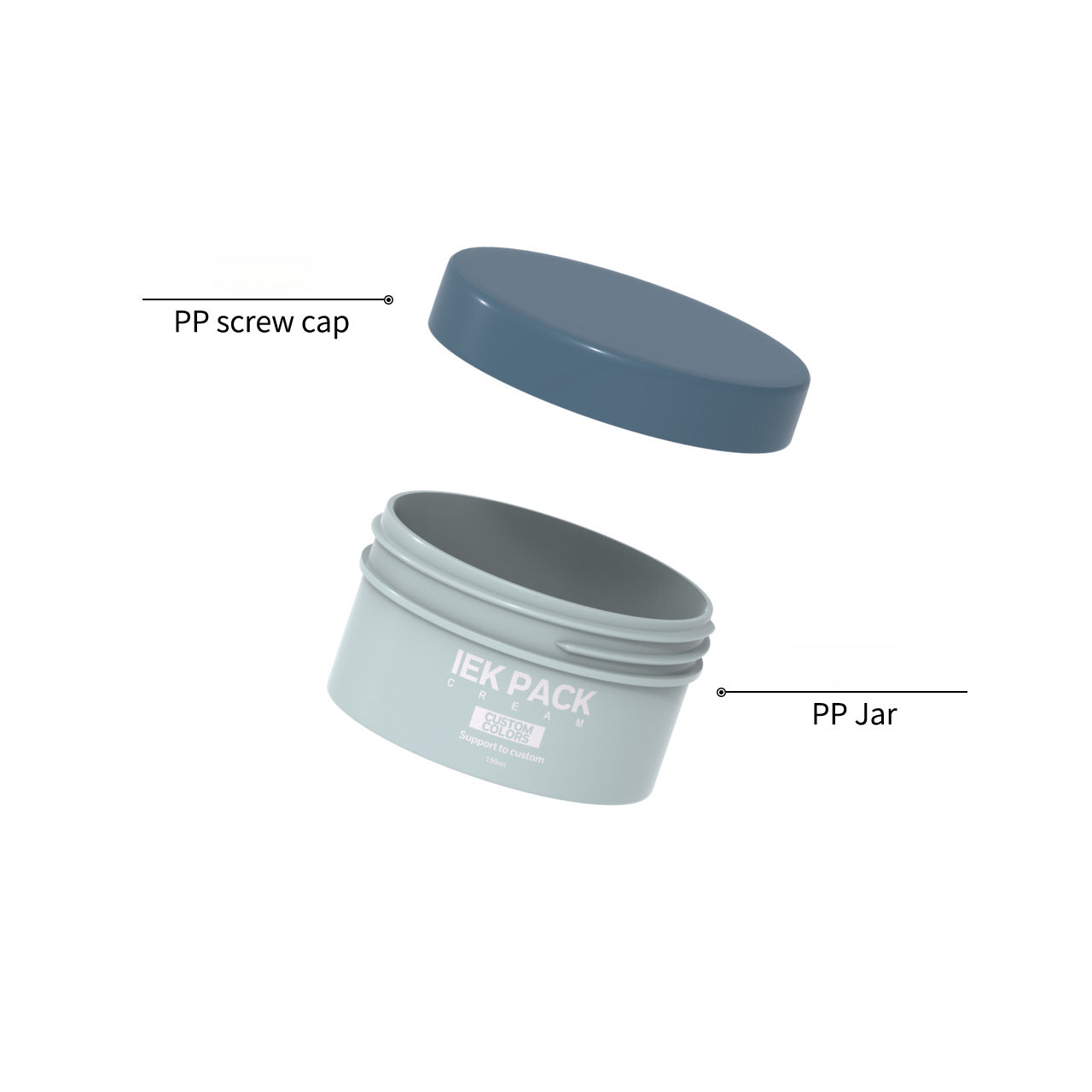 120ML/150ML PP hair mask packaging material jar wide mouth face cream jar hair wax jar moisturizing hand cream jar
