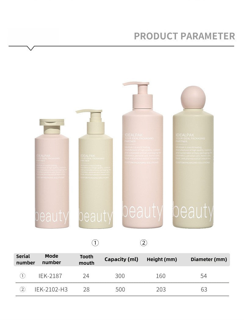 300ML/500ml PE lotion bottle hair mask bottle pointed mouth cap squeeze bottle lotion bottle squeeze