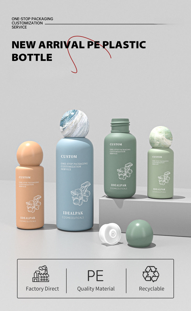 30/50/60/120mlPE plastic ball cover cream bottle pure dew bottle fragrance spray bottle advanced cream bottle moisturizing lotion bottle hot sale