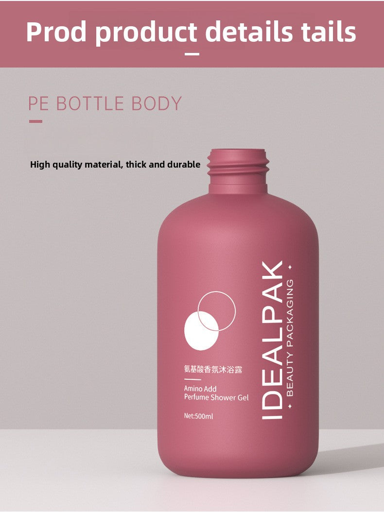 500ml PE round shoulder shower gel bottle shampoo empty bottle capacity press cream bottle gradient washing and conditioning bottle