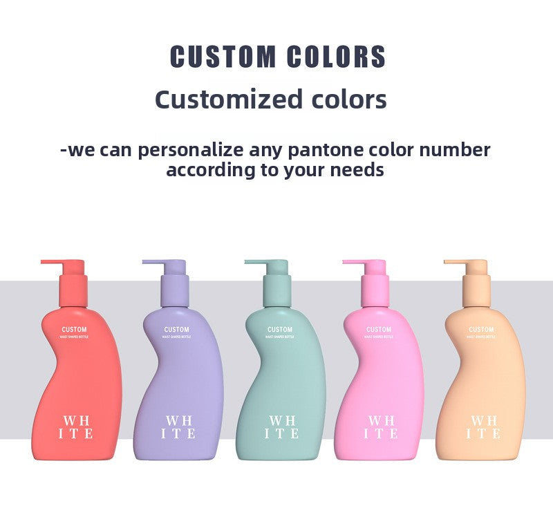 30ml-250mlpet waist-shaped cosmetics empty bottle face cream essence bottle press spray bottle custom purple shampoo bottle